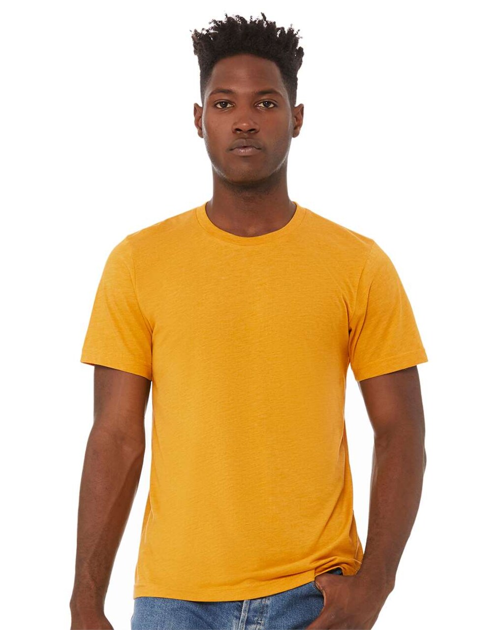 BELLA + CANVAS Triblend Crewneck Short Sleeve T-Shirt for Summer Wear & Custom Print Everyday Tee